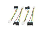 4Pcs AC 250V 5A Arm SPDT Three 22 AWG Wire Leads Micro Limit Switch