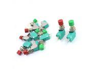 10 Pcs SPDT Red Green Button Actuator Momentary Miniature Switches