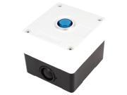DC 24V Blue Lamp SPDT Momentary Action Push Button Control Station Box