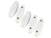 Bedroom AC 250V 3A ON OFF Button Dual Hole In Line Cord Lamp Switch White 5 Pcs