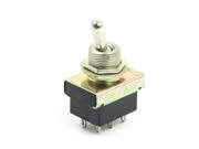 AC 220V 3A 2PDT ON OFF 2 Positions 6 Pin Latching Toggle Switch KN3 3 Black