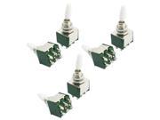 AC 250V 2A 2 Positions DPDT Latching Electric Toggle Switch Green 6pcs