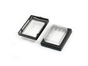 2pcs Replacement Switch Waterproof Cover w Frame 37 x 29 x 12mm