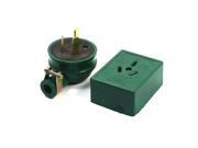 Green Round Pin 1 Phase 3 Wire 1P3W Industrial Socket Plug Set 10A AC 250V