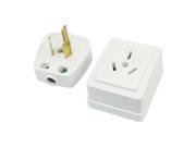 16A AC 250V AU Plug Socket 10mm Dia Electric Wire Cord Connector White