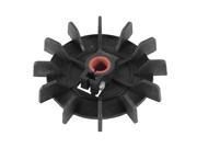 Unique Bargains Black 14mm Inner Diameter Plastic 12 Blades Motor Fan Blade Wheel Replacement