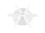 White Plastic 6 Vanes Impeller Motor Fan Blade 14cm Dia