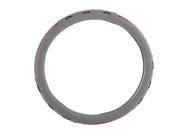38cm Dia. Mahogany Gray Faux Leather Textured Steering Wheel Guard Cover for Car
