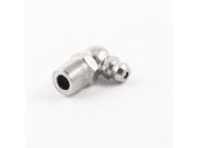 90 Degree Angle Type M10 Grease Nipples Zerk Fittings Sliver Tone