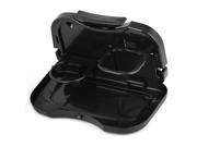 Unique Bargains Auto Car Black Plastic Folding Food Meal Mini Table Tray Drink Cup Holder