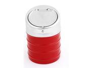 10cm Height Red Silver Tone Metal Car Smokeless Ashtray Holder