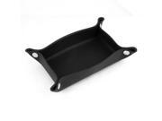 Black Car Dashboard Faux Leather Valet Tray Catch All 21 x 18cm
