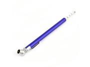 Blue Silver Tone Metal 5.7 Long Pencil Shaped Tire Pressure Gauge for Car