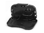 Unique Bargains Black Plastic Folding Drink Bottle Coffee Cup Can Holder Stand Tray