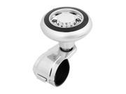 Silver Tone 2.4 Dia Round Steering Wheel Knob Spinner for Auto Car