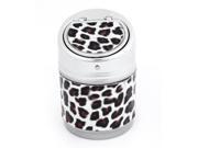 Portable Leopard Pattern Ashtray for Car Black Coffee Color
