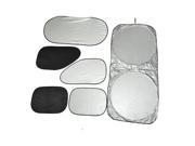 6 Pcs Auto Foldable Front Back Side Window Sun Shade w Suction Cup