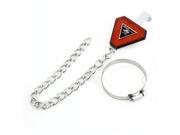 65mm Ring Red Triangle Reflector Car Safe Belt Anti Static Earth Strap 40cm Long