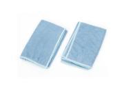 Pair Auto Car Window Glass Anti fog Towel Cloth Blue 27cm x 27cm