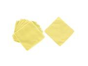Vehicle Car Door Glass Wash Towel Cloth Cleaning Tool Yellow 10 x 10cm 6 Pcs