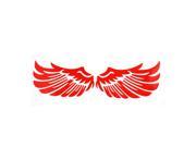 Car Vehicle Red Reflective Angel Wings Shaped Sticker Decal Decoration