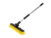 Nonslip Stainless Steel Handle Faux Bristle Car Roof Cleaning Brush Yellow