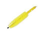 Unique Bargains Vehicle Car Yellow Wheel Brush Plastic Handle Cleaning Tool w Strap