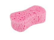 Auto Car Pink 8 Shape Wash Cleaning Expanding Sponge Porous Pad Cleaning Tool