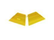 2 Pcs Plastic Trapezoid Auto Window Film Tint Bubble Scraper Yellow