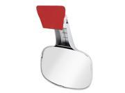 Car Silver Tone Plastic Shell Adhesive Base Rearview Mirror