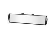 Universal 300mm Wide Flat Interior Clip On Crystal Rear View Mirror