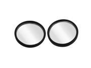 Pair 40mm Dia Plastic Black Frame Convex Adjustable Car Blind Spot Mirror