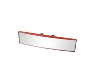JDM Auto Wide Curve Interior Clip On Rearview Mirror Red Frame 29 x 7cm