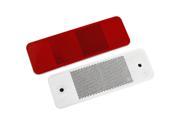 Silver Tone Red Safety Plastic Reflective Sticker Sign 2 Pcs for Auto Car