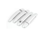 4 Pcs Adhesive Auto Parts Door Handle Cover Shell Silver Tone for Epica
