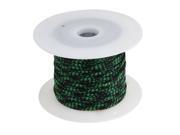 100m Black Green Braided PET Sleeving Cable Weave Protector 5mm Dia for Audio