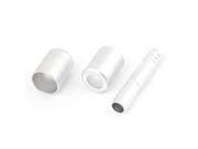 Silver Tone 3 8PT Thread Aluminum Cylinder Pipe Joint Fitting Sleeve Set