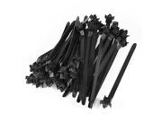 170mm x 8.1mm Black Nylon Push Mount Electric Cable Tie Fixing Chassis 40 Pcs