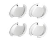 4pcs Silver Tone Chrome Plated ABS Door Handle Bowl Cover Assembly for VW Lavida