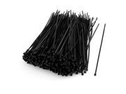 4mmx200mm Nylon Power Cable Wire Cord Zip Ties Straps Black 100 Pcs