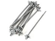 10 Pcs 113mm x 4.2mm Gray Nylon Winged Push Mount Electrical Cable Zip Ties