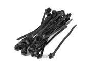 195mm Long Black Nylon Toothed Network Auto Push Mount Cable Zip Tie Cord 30 Pcs