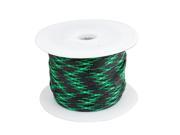 100m Green Black Expandable Braided PET Sleeving Cable Weave Cover for Car Audio