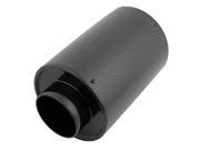 Black Flexible Intake Aluminum Pipe w Carbon Fiber Air Filter Kit
