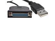 USB to DB25 Female Plug Parallel Adapter PCI Series Cable