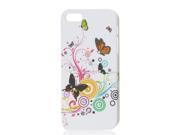 Shiny Rhinestone Circle Butterfly Flower Hard Shell Back Case Cover for iPhone 5