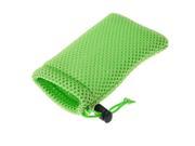 Green Purse Coin Holder Mobile Cell Phone Mesh Soft Bag