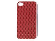 Serried Granule Decor Red Back Case Cover for iPhone 4 4G 4S