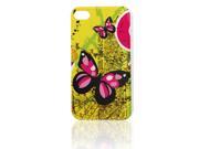 Butteryfly Detail IMD Yellow Back Case for iPhone 4 4G