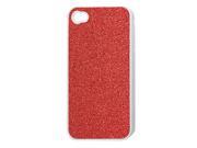 Plastic Red Glitter Powder Coated Back Cover for iPhone 4 4G 4S